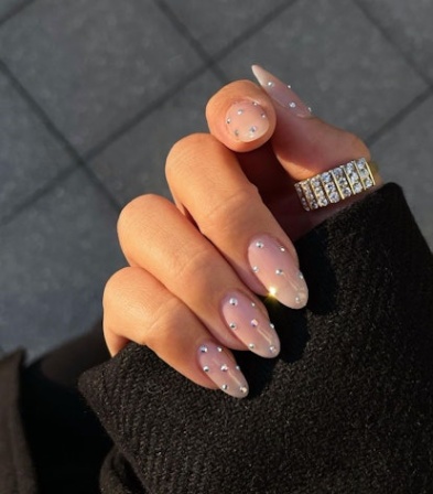 Backdate 1  Short, Almond Shaped Nail Designs That Are So On Trend For 24