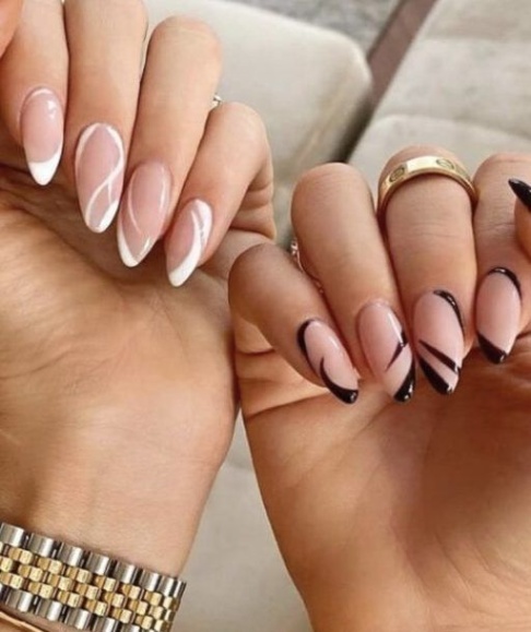 Backdate 1  Stylish Almond Nails Design Ideas