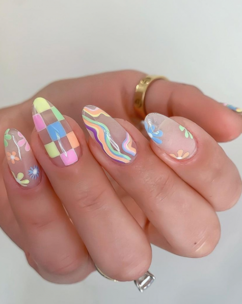 coloured nail designs Backdate 1 These pastel-coloured nail designs are perfect for summer - Treatwell