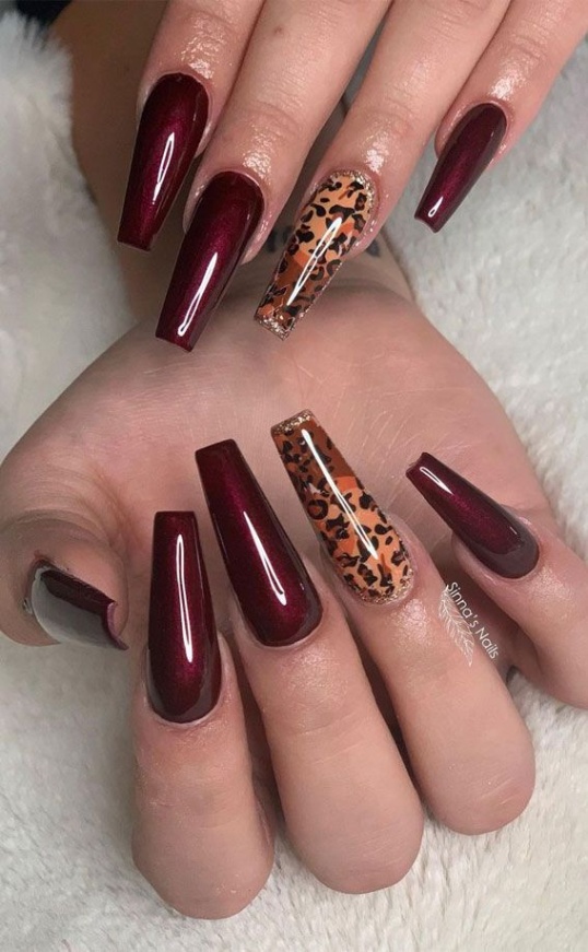 Dark Red Nail Designs