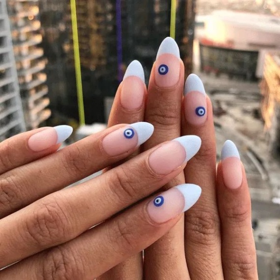 Backdate 3  Evil Eye Nail Art Designs For Avoiding Bad Karma