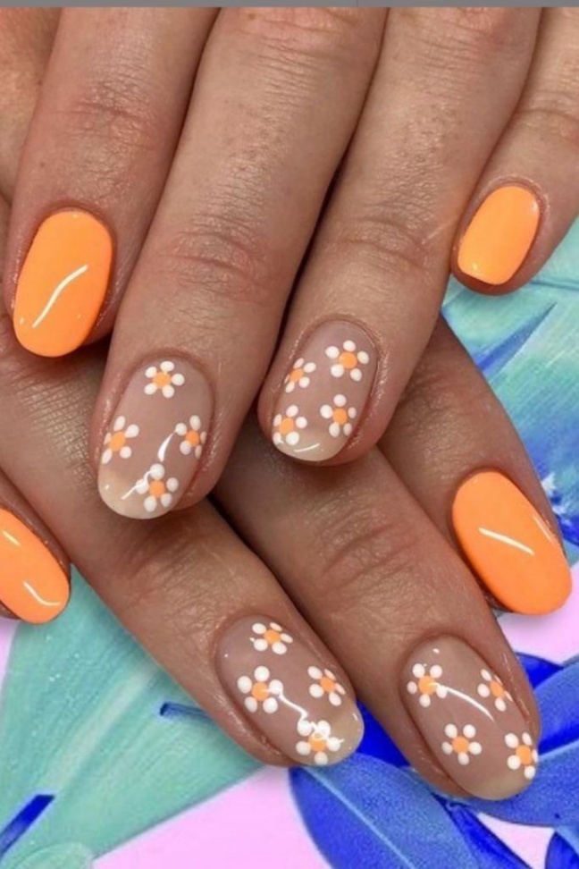 Backdate 3 Simple Flower Nail Designs For Spring