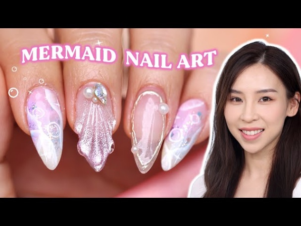 Backdate 4 I Tried Mermaid Nail Art - YouTube