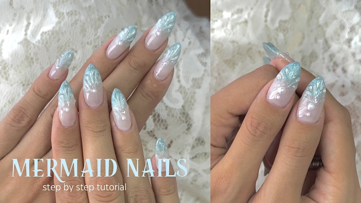 Backdate 4 I Tried Mermaid Nail Art - YouTube