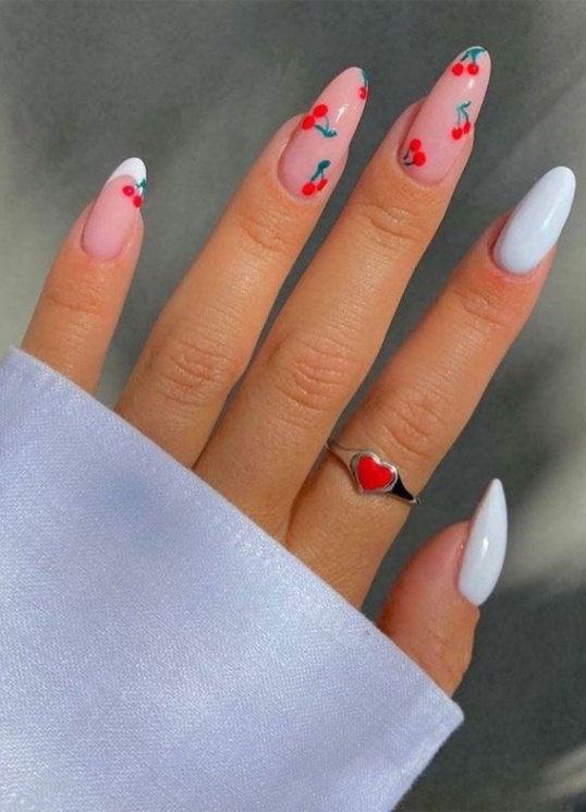 Niche Utama 1  Cherry Nails Ideas That Are Fun & Playful Nail Art Trend