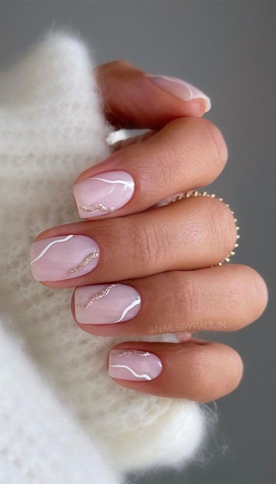 Niche Utama 1 Chic Short Nail Art Designs For Maximum Style : Minimalist Blush Nails