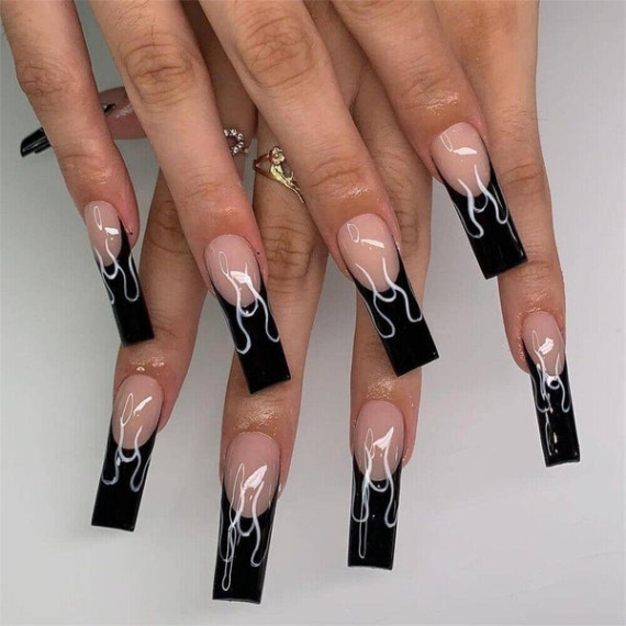 Niche Utama 1  Edgy Black Nail Designs To Try In  – Maniology