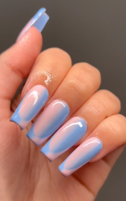 Pink And Blue Nail Designs