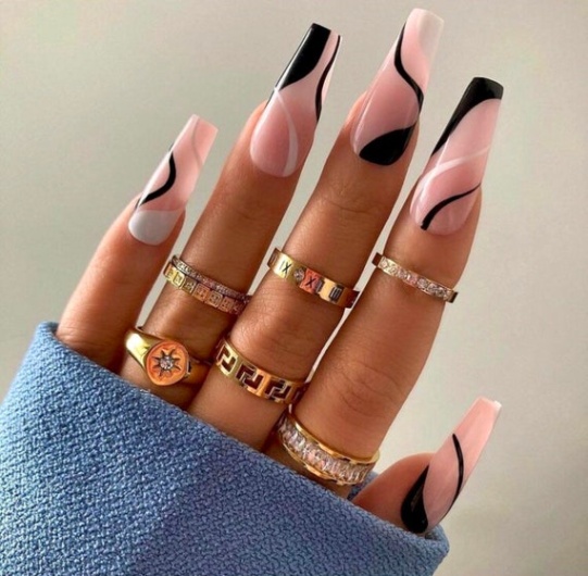 aesthetic nail designs Niche Utama 1 PENELOPE Press on Nails Luxury Nails Aesthetic Nails-trendy Nails