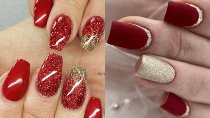 Niche Utama 1 Red And Gold Nail Art Designs For All Seasons - MyGlamm