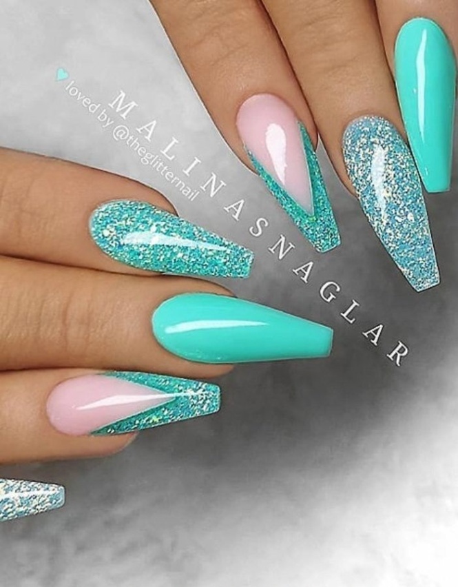 turquoise nail designs Niche Utama 1  Turquoise & Teal Nails For A Fresh Look