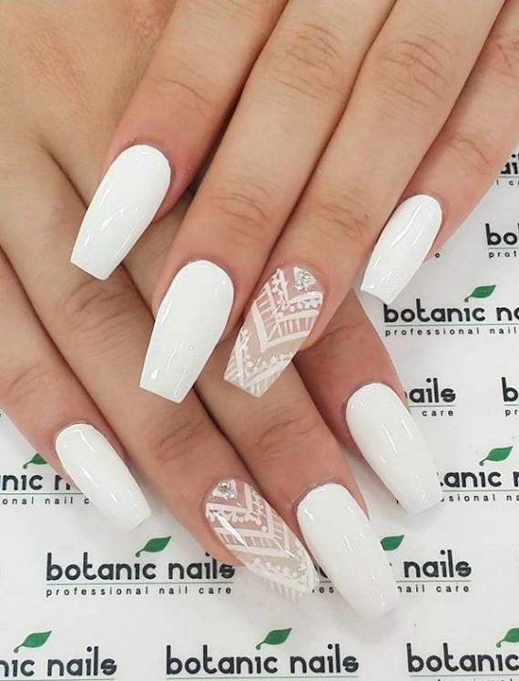 white nails designs Niche Utama 1  White Nail Art Ideas  Art and Design