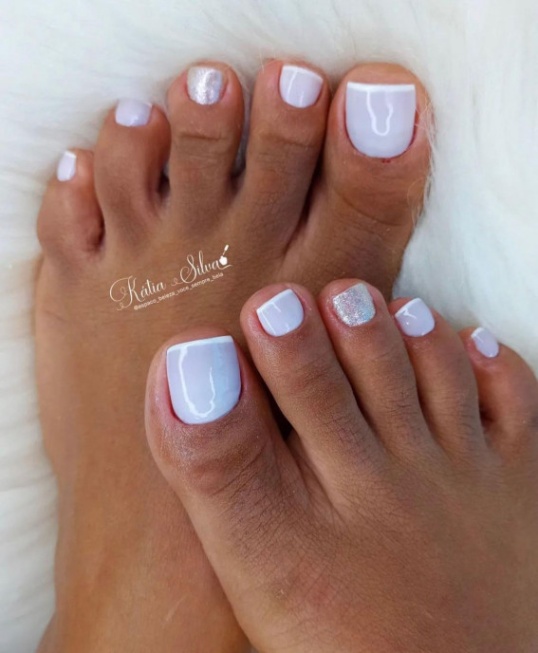 White Toe Nail Designs