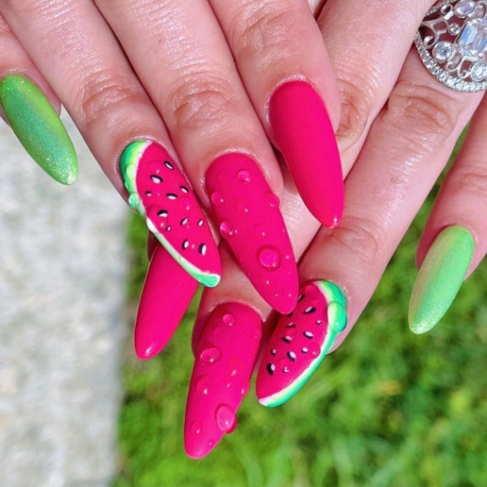 Watermelon Nail Design