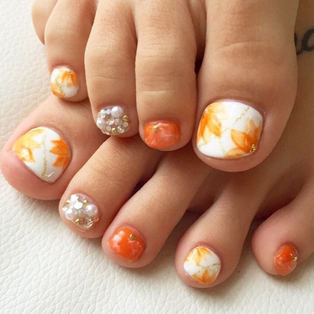 Fall Toe Nail Designs