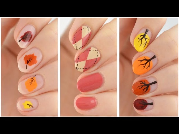 Niche Utama 2 Fall Nail Art  🍂 Minimalistic & Easy Autumn Nail Design