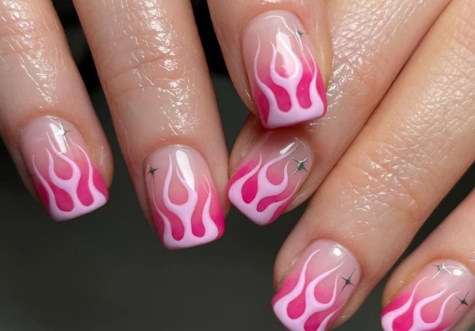 Niche Utama 2 Ignite Your Style With Flame Nail Art Designs  ND Nails Supply