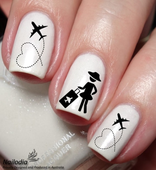 vacation nail designs Niche Utama 2 Summer Beach Vacation Nail Art Decal Sticker - Etsy