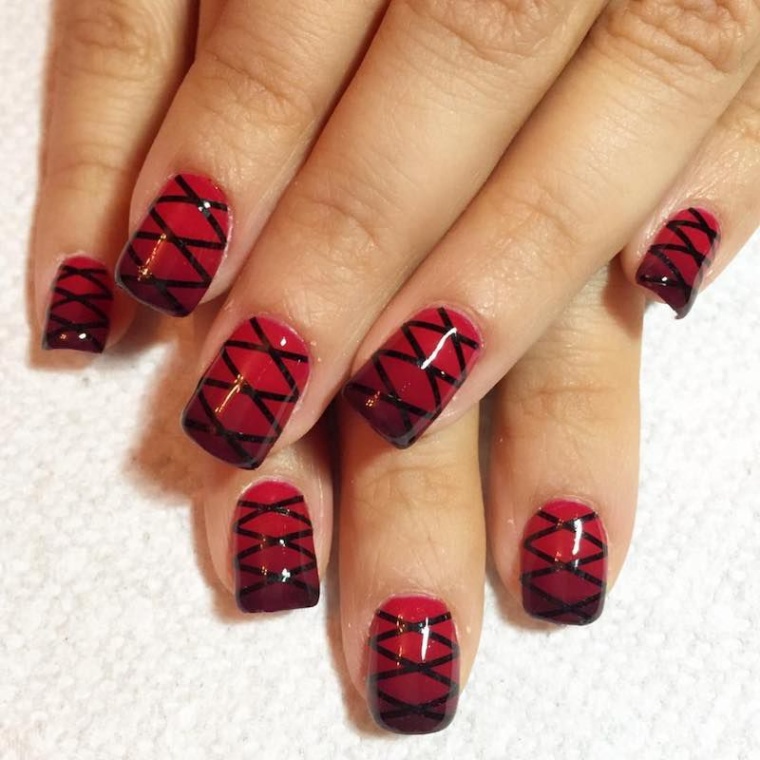 Black And Red Nail Designs