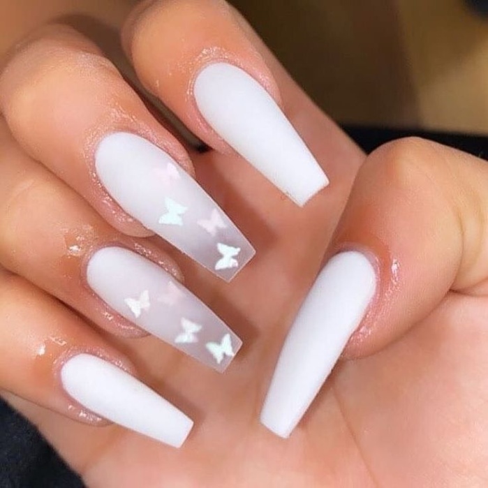 White Acrylic Nail Designs